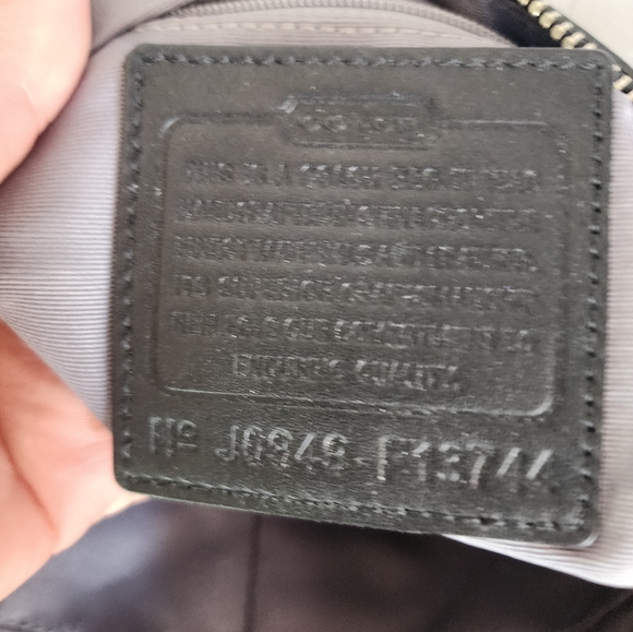 Vintage Coach Black Signature Canvas Shoulder Bag Purse - Picture 12 of 12